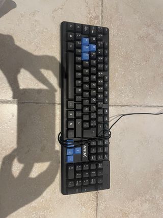 Teclado Alámbrico Samba Azul y Negro