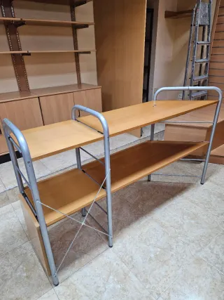 Estantería plegable madera y metal