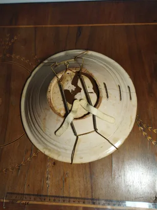 Palangana cerámica decorada Puente del.Arzobispo