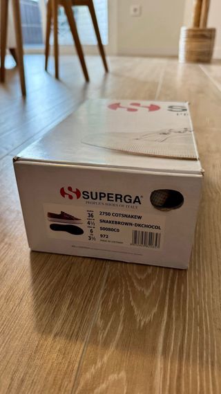 Zapatillas Superga serpiente marrones