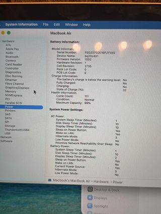 MACBOOK AIR M1 8/512