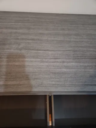 Mueble TV madera y cristal