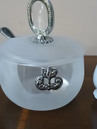 Set 3 decorazioni vintage con argento