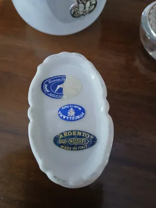 Set 3 decorazioni vintage con argento