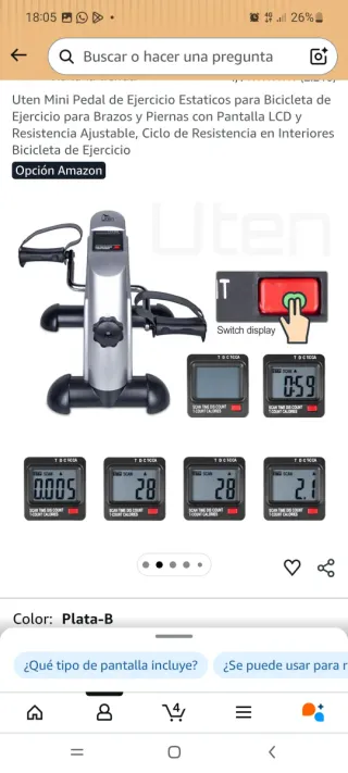 Pedaleador AGM para ejercicio. Mini bicicleta