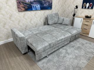 Sofá Cama Chaise Longue con Arcón Gris