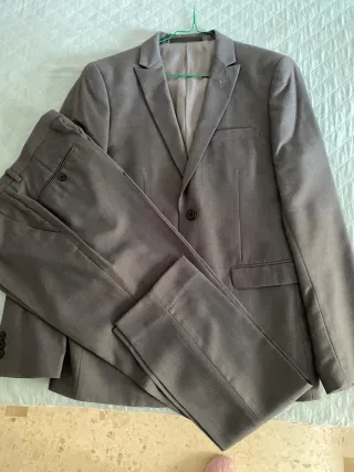 Traje Formula Joven Slim Talla 40 Gris