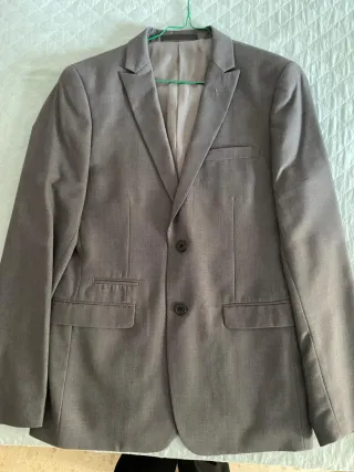 Traje Formula Joven Slim Talla 40 Gris