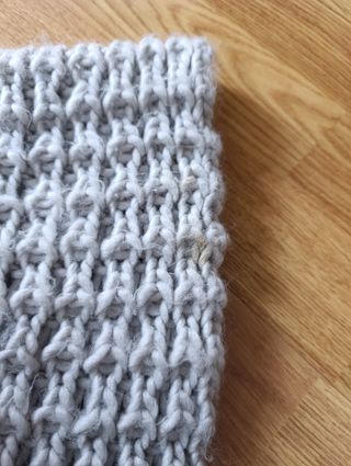 Bufanda gris redonda