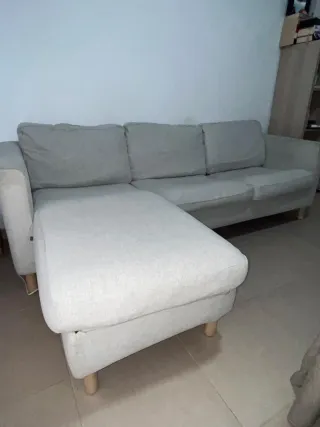 Sofá Ikea Parup 3 plazas chaiselongue beige
