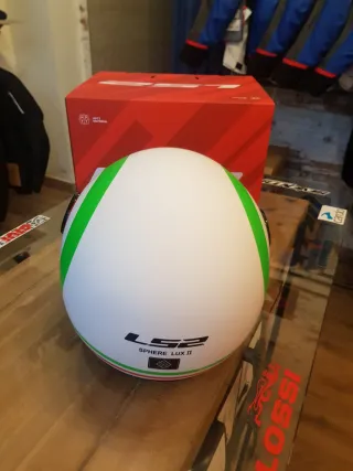 Casco Moto Jet LS2 Sphere Lux Urby Verde/Blanco