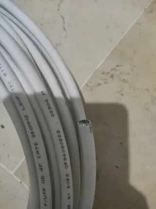 Cable Ethernet Cat6 Blanco 20metros