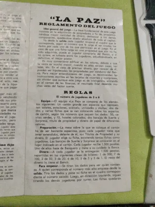 Juego de mesa LA PAZ