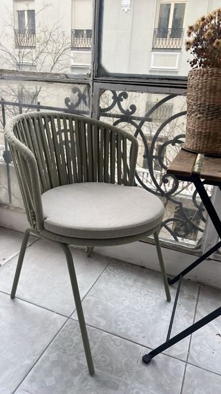2 Sillas exterior Saconca cuerda y acero