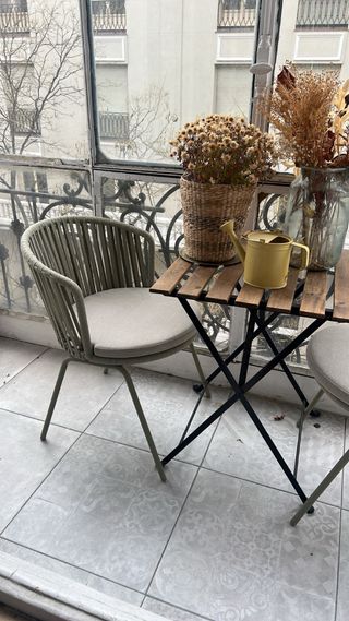 2 Sillas exterior Saconca cuerda y acero