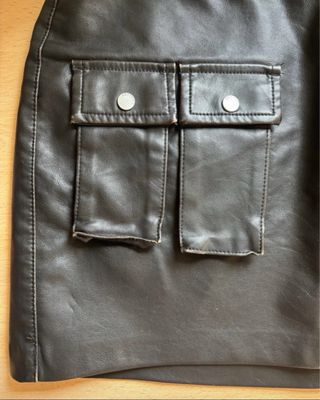 Minifalda efecto piel