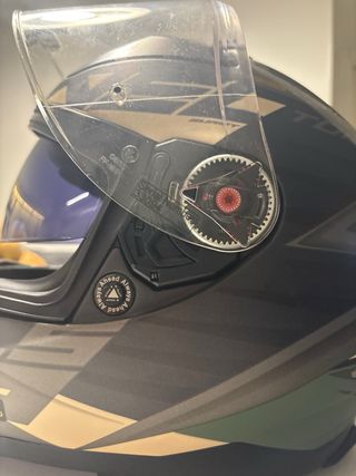 Casco Moto Integral Negro y Verde