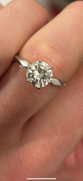 Anillo Solitario Diamante Certificado