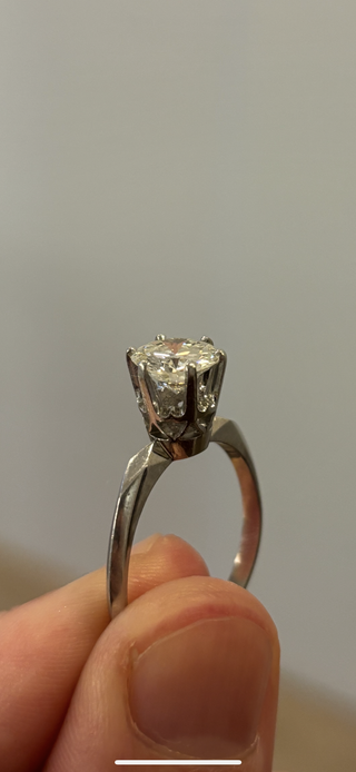 Anillo Solitario Diamante Certificado