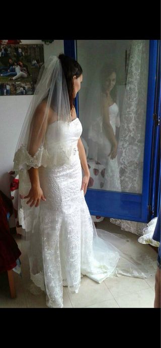 Vestido de Novia Blanco Encaje