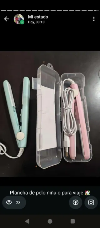 Plancha de pelo niña o viaje