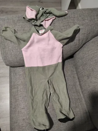 66 cm.Disfraz Elefante Bebé Carnaval. Un solo uso.