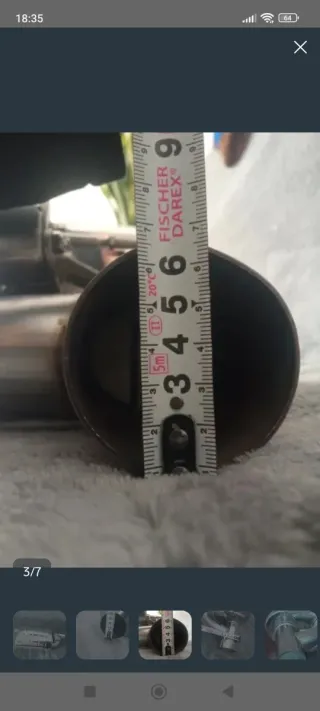 Tubo de escape cromado