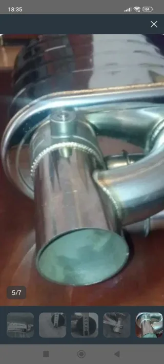 Tubo de escape cromado