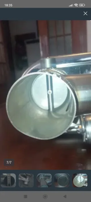 Tubo de escape cromado