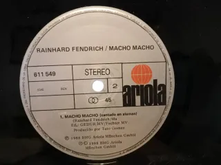 Vinilo Rainhard Fendrich Macho Macho 1988