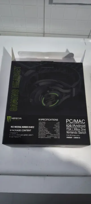 Auriculares Gaming Monster con Micrófono
