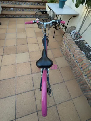 Bicicleta infantil B'TWIN azul y rosa de 24"