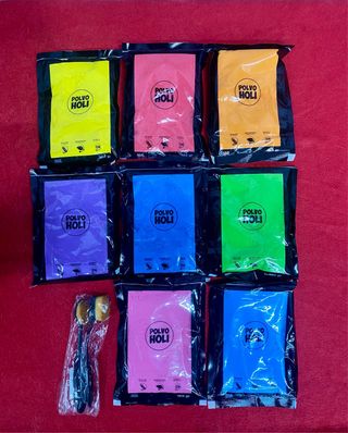 Polvos Holi de Colores (Pack 8) 2 brochas regalo