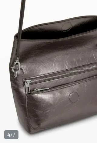 Bolso bandolera Desigual plateado