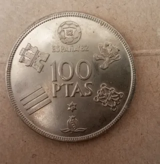 Moneda 100 Pesetas España 82 Plata