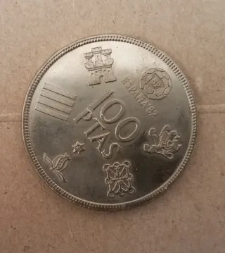 Moneda 100 Pesetas España 82 Plata
