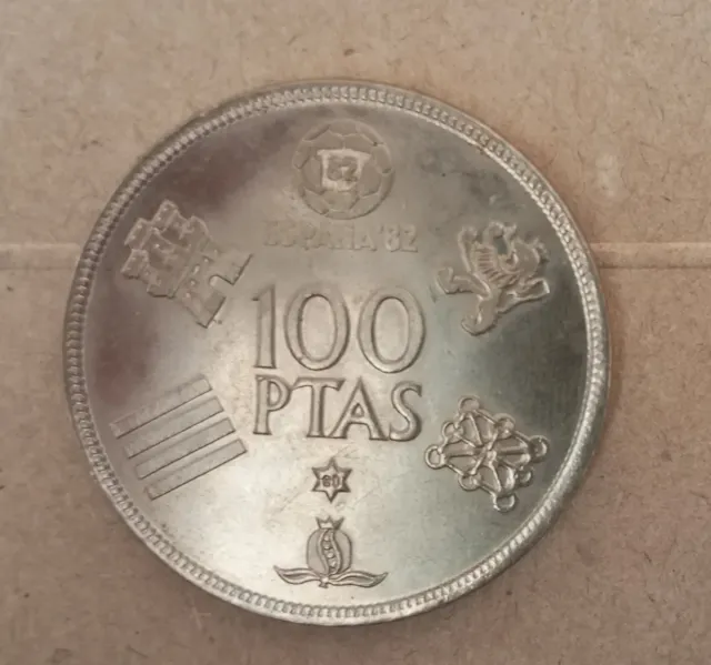 Moneda 100 Pesetas España 82 Plata