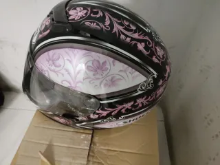 Casco Moto SHOEI Negro Flores Rosas