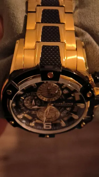 Reloj Lanscotte Dorado-Negro