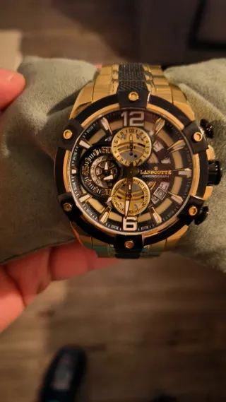 Reloj Lanscotte Dorado-Negro
