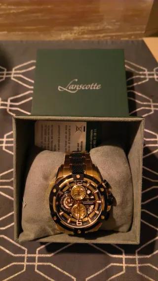 Reloj Lanscotte Dorado-Negro