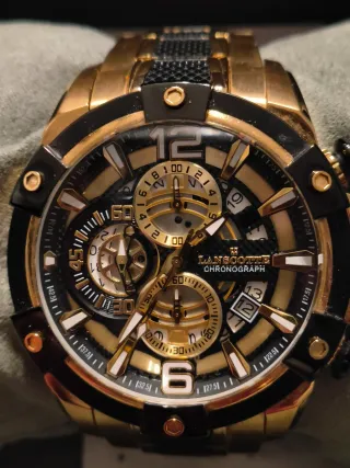 Reloj Lanscotte Dorado-Negro