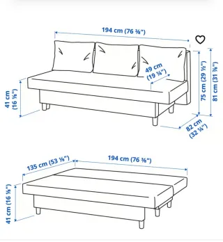 SOFÁ CAMA EN PERFECTO ESTADO / 3 PLAZAS