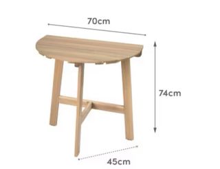 Mesa de madera plegable