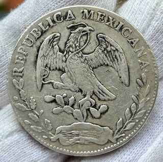Moneda PLATA MEXICO 8 Reales 1874 Guadalajara