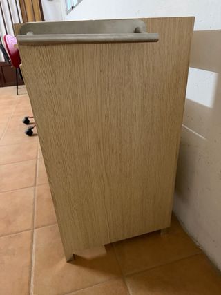 Mueble de baño madera y blanco