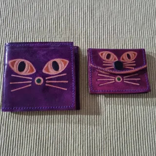 Cartera y monedero infantil de piel