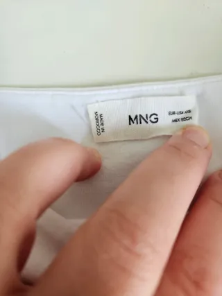 Falda pantalón Mango Teen blanca