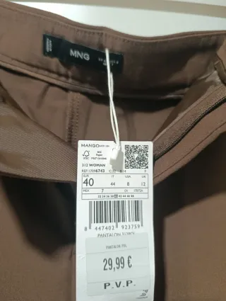 Pantalón de traje mujer marrón nuevo