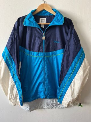 Cortavientos Wilson Azul y Blanco